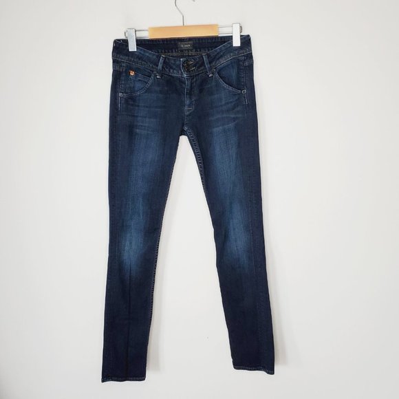 Hudson Jeans Collin Skinny Flap Pocket Dark Blue 26 - Picture 3 of 13